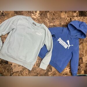 Bundles of 2 Puma Blue and Light blue Sweatshirts and hoodies 3-4 years
